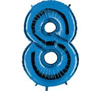 Grabo-Number Numero 8 Superloon, confezione singola, lunghezza: 102 cm, colore: blu, Taglia unica, 008B-P