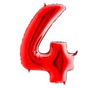 Grabo 084R-P - Confezione singola Superloon, numero 4, lunghezza 40 cm, colore: rosso, taglia unica