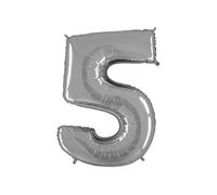 Grabo 14095S-P Numero 5 Midiloon Mini confezione singola, lunghezza 40,5 cm, colore: argento, taglia unica