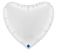 Grabo ABC36 - Cuore a tinta unita, diametro 91 cm, colore: Bianco satinato