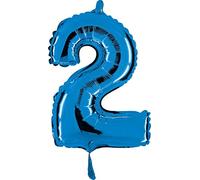 Grabo-Number Numero 2 Midiloon Mini confezione singola, lunghezza 35,5 cm, colore: blu, Taglia unica, 14002B-P