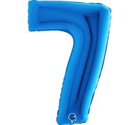Grabo- Number Numero 7 Superloon, Confezione Singola, Lunghezza: 102 cm, Colore: Blu, Blue, 40'' (1mt), 007B-P