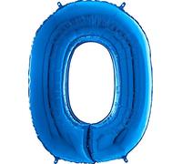 Grabo Numero 0 26Loon Confezione singola, lunghezza 66 cm, colore blu, Taglia unica, 26000B-P