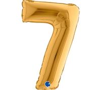 Grabo Numero 7 Midiloon Mini confezione singola, lunghezza: 35 cm, colore: oro, Taglia unica, 14027G-P