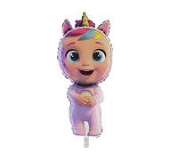 Grabo palloncino compleanno dreamy di cry babies. palloncino per feste per bambini rotondo, in foil con cannuccia per gonfiarlo. palloncini colorati made in italy 36x83 cm