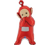 Grabo Palloncino Compleanno Teletubbies. Palloncino per feste per bambini a forma di po’, in foil con cannuccia per gonfiarlo. Palloncini colorati made in italy 37x80 cm