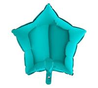 Grabo- Palloncino Mylar Stella 18", Colore Tiffany, 19217