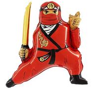 GRABO Palloncino Ninja rosso ca. 60 x 70 cm