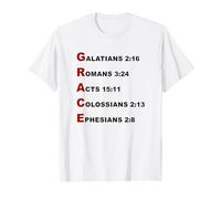 Grace Acrostic - 5 Christian Faith Bible Verse Scriptures Maglietta