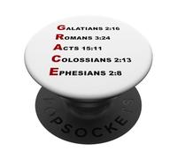 GRACE Acrostic - 5 Christian Faith Bible Verse Scriptures PopSockets PopGrip Adesivo