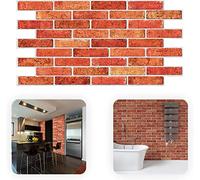 Grace Baltic - Pannelli da parete 3D per decorazione di pareti interne in PVC (10, Mattone)