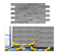 Grace Baltic - Pannelli da parete 3D per decorazione di pareti interne in PVC (10, Mattone Grigio.)