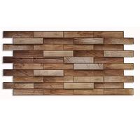 Grace Baltic - Pannelli da parete 3D per decorazione di pareti interne in PVC (14, Noce)