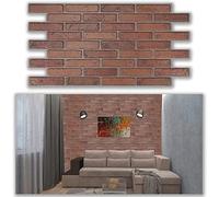 Grace Baltic - Pannelli da parete 3D per decorazione di pareti interne in PVC Mattone Naturale (16 pezzi / 7.84 m2)