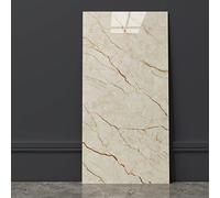 Grace Baltic - Pannelli da parete in PVC, 1,08 m²/6 pezzi, autoadesivi, in marmo, di ottima qualità, decorazione da parete, adesivi da parete elastici 2 mm di spessore (beige - bianco)