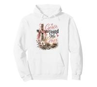 Grace Found Me Here, Croce Cristiana Design Felpa con Cappuccio