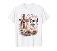 Grace Found Me Here, Croce Cristiana Design Maglietta