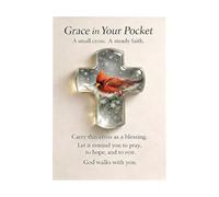 Grace in Your Pocket Cross 2D Acrylic - - Prayer Crucifix Pocket Comfort |