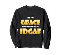 Grace Joke IDGAF Meme Funny Halloween Costume for Gracie Felpa