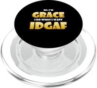 Grace Joke IDGAF Meme Funny Halloween Costume For Gracie PopSockets PopGrip per MagSafe