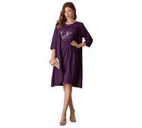 GRACE KARIN Abito da Donna 2 Pezzi per Occasioni Speciali Cardigan in Chiffon Abiti per La Madre della Sposa per Invitati al Matrimonio Viola Scuro