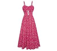 GRACE KARIN Abito Estivo da Donna Abito Floreale Abito con Cinturino A-Line Abito Casual da Spiaggia Abito Midi Boho da Vacanza Abito Casual con Tasche