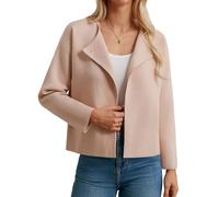 GRACE KARIN Cardigan da donna con risvolto casual a maniche lunghe lavorato a maglia autunno capispalla con bottoni frontali, Cl26-03/Albicocca, L