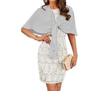 GRACE KARIN Donna Abito da Festa con Paillettes Senza Maniche e Coprispalle in Chiffon Set Due Pezzi Elegante