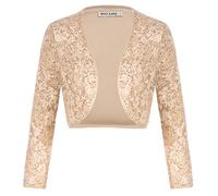 GRACE KARIN Donna Bolero con Paillettes Coprispalle Corto Maniche 3/4 Aperto Davanti