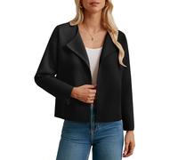 GRACE KARIN Donna Maglione A Maniche Lunghe Cardigan Con Colletto A Revers Bottoni Aperto Frontale Cardigan Autunno Business Ufficio Outfit, L