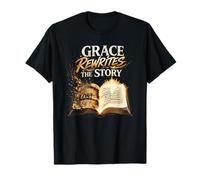 Grace riscrive la Storia: Libro Cristiano della Vita Croce Maglietta