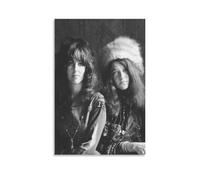Grace Slick - Poster decorativo da parete in bianco e nero, stampa artistica su tela, poster decorativo moderno per camera da letto, 60 x 90 cm