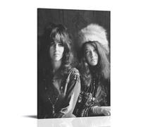 Grace Slick - Poster decorativo da parete in bianco e nero, su tela, stampa moderna, per camera da letto, 50 x 75 cm