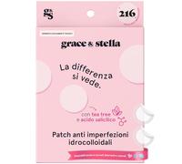grace & stella Cerotti Idrocolloidali e Anti Imperfezioni Viso - Hydrocolloid Patch Dermatologicamente Testati, Vegan, Cruelty-Free [Tondi, 216 Pezzi]