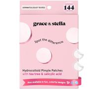 grace & stella Cerotti Idrocolloidali e Anti Imperfezioni Viso - Hydrocolloid Patch Dermatologicamente Testati, Vegan, Cruelty-Free [Tondi, 144 Pezzi]