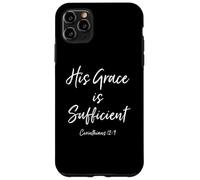 Grace Sufficient Bibbia Verso Citazione Scrittura Dio Cristiano Custodia per iPhone 11 Pro Max