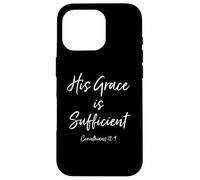 Grace Sufficient Bibbia Verso Citazione Scrittura Dio Cristiano Custodia per iPhone 16 Pro