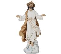 Grace4Joy Jesus Christ Statue - 12 Inch Risen Christ Statue Catholic Home Decor, Hand Painted Jesus Resurrection Figurines Renaissance Collection
