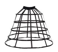 GRACEART 5 Cerchi Sottoveste Vittoriano Crinolina Borsa Gonna a Gabbia Cosplay Gonna a Cerchio (Nero)