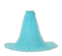 GRACEART Abito da sposa rimovibile a treno da sposa, gonna in tulle per feste, maxi lunghezza al pavimento, Azzurro, Taglia unica