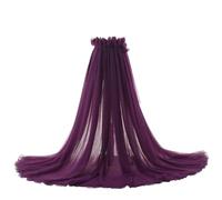GRACEART Abito da sposa rimovibile a treno da sposa, gonna in tulle per feste, maxi lunghezza al pavimento, Viola, Taglia unica