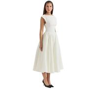 GRACEART - Abito lungo senza maniche e senza schiena, beige., M