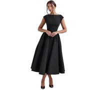 GRACEART Abito lungo senza maniche lungo senza schiena, Nero , S