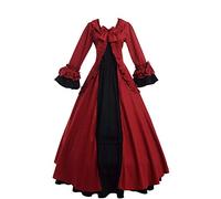 GRACEART Abito vittoriano da donna gotico a maniche lunghe rinascimentale medievale abito maxi palazzo reale masquerade regina vittoriana (M)