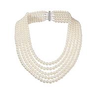 GRACEART Anne Boleyn - Collana girocollo con perle finte, stile vintage, elegante gioiello per il collo