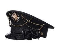 GRACEART Cappello unisex Steampunk gotico militare capitano cappello Lolita Caps Burning Man Hat