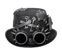 GRACEART Cappello Unisex Steampunk Top Costume Halloween Fantasia Accessori con Occhiali e Hardware