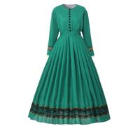 GRACEART Costume vintage vittoriano medievale anni '60 con crinolina, Verde, S