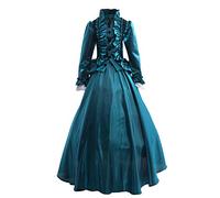 GRACEART Donna Abito con Crinolina Vittoriano Vestito Vintage Medievale Masquerade Abiti (L, Verde)