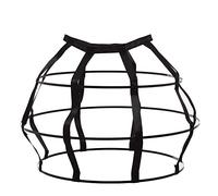 GRACEART Donna Cerchio Gonna 3-Loop Gabbia Overskirt (Nero)